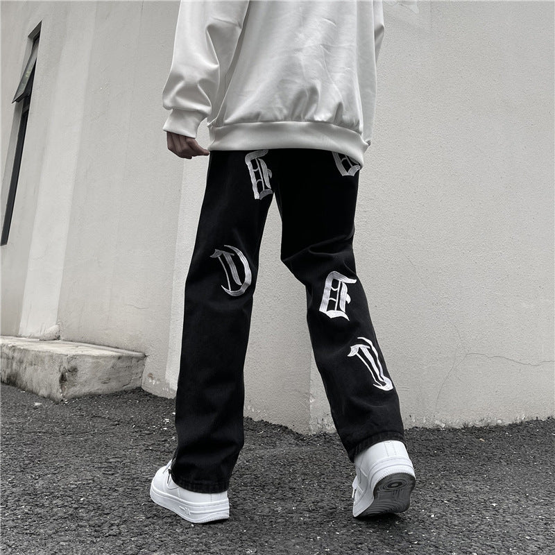 Baggy Jeans Seitlicher Reißverschluss