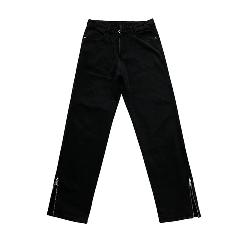 Baggy Jeans Seitlicher Reißverschluss