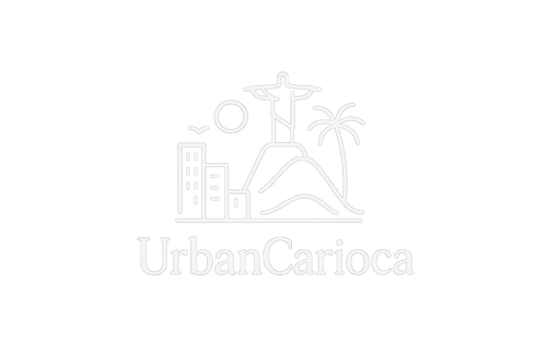 Bitte ein Logo für eine Marke namens UrbanCarioca aber es muss in weiß gezeichnet sein mit transparenten hintergrund