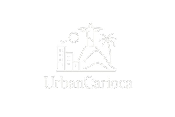 Bitte ein Logo für eine Marke namens UrbanCarioca aber es muss in weiß gezeichnet sein mit transparenten hintergrund