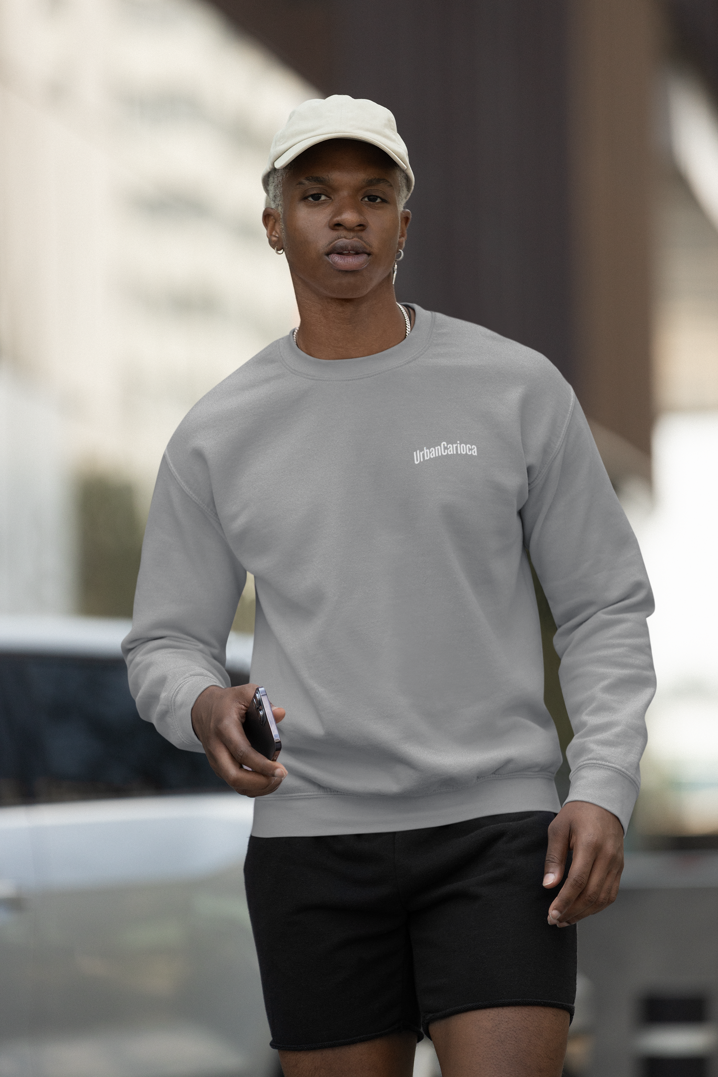 UrbanCarioca - Cristo-Statue Sweatshirt Heather Grey