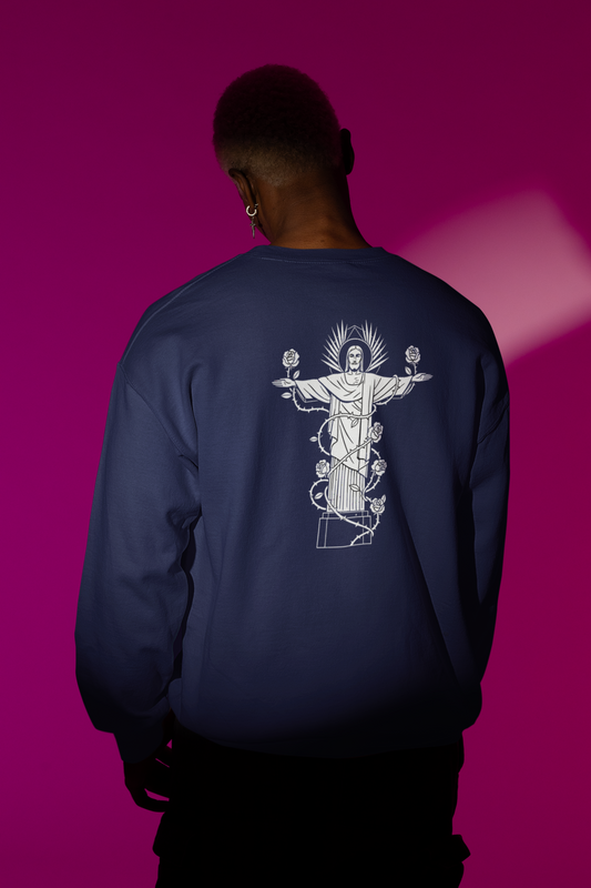 UrbanCarioca - Cristo-Statue Sweatshirt Navy Blue